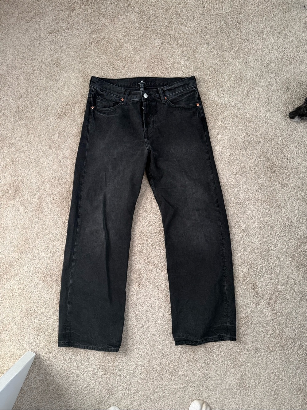 H&M Men's Black Relaxed Jeans